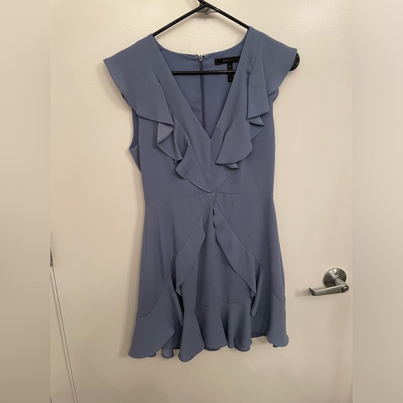 BCBGMaxAzria | Dresses | Bcbg Ruffled Mini Dress Blue Size 4 | Poshmark